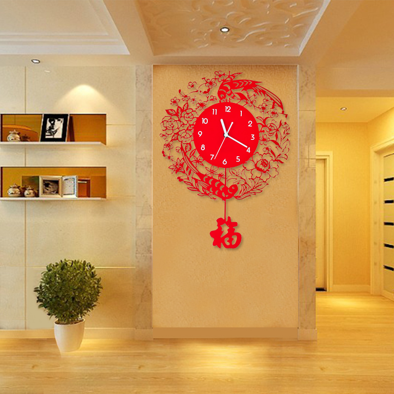 Mercer của thời trang Trung Quốc sáng tạo treo đồng hồ treo tường phòng khách bảng đồng hồ nghệ thuật hiện đại trang trí nội thất thạch anh đồng hồ