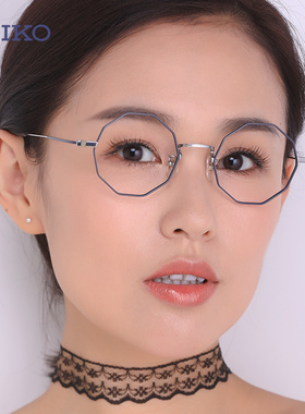 精工SEIKO全框钛材超轻眼镜架 复古潮流男女近视光学眼镜框H03095