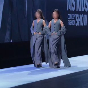 女童西装套装春装2025新款洋气时髦小女孩街舞模特走秀潮酷演出服