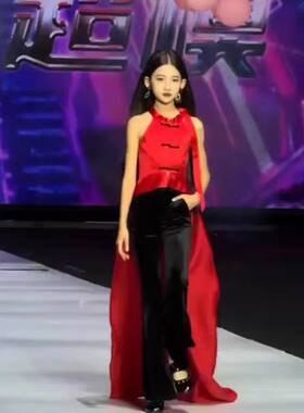 2026新款女童模特走秀演出服女童