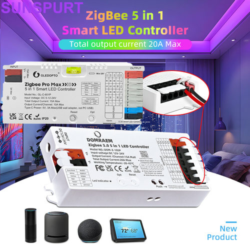 ZigBee3.0灯带APP RF遥控控制智能家居组网调光器灯带控制RGB+CCT