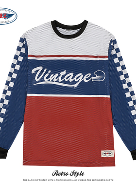 AMZ新款越野摩托车骑行服攀爬速干衣长袖运动骑士户外男女拼色