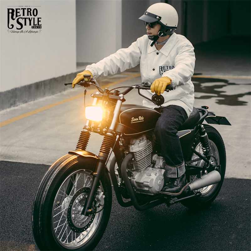 AMZ日式骑行机车夹克复古