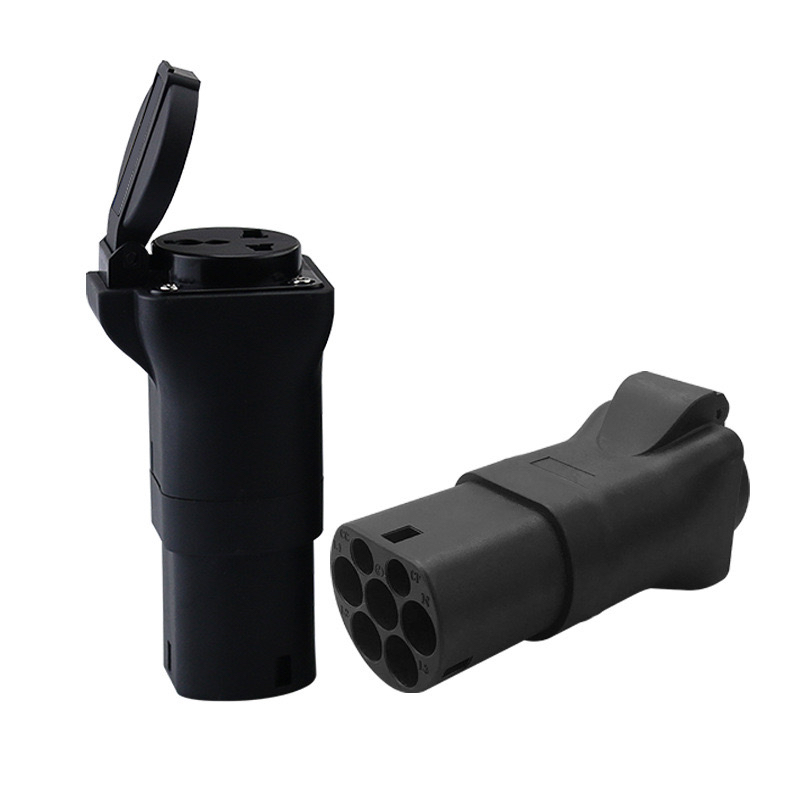 新能源欧标TYPE2充电桩转换器插头取家用电多功能插座充电转换头