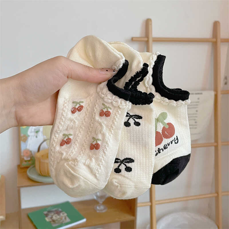 薄款白色浅口网眼短袜可爱春夏季