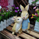 花园小摆件 庭院装 饰树脂工艺品家居饰品可爱动物兔子桌面摆件
