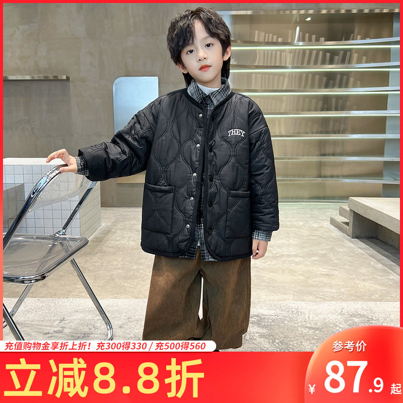 童装男童冬季套装儿童棉服打底加绒休闲裤三件套中大童保暖冬装潮