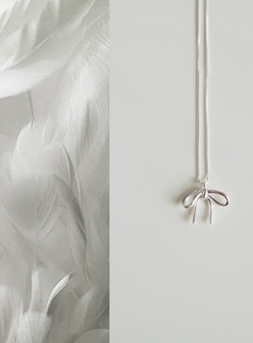 QIANTAO「白月」原创925银蝴蝶项链925纯银链条吊坠女锁骨链礼物