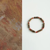 QIANTAO「椿野」天然芽庄奇楠沉香手串绿松石南红多宝情侣礼物