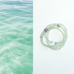 QIANTAO「雨茉」原创天然高品葡萄石项链多圈多宝转运女手串礼物