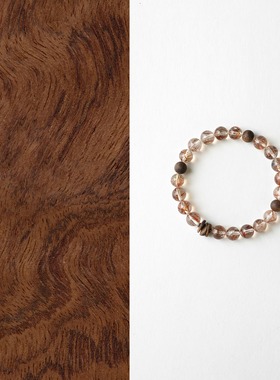 QIANTAO「槐序」原创天然黑金超铜发晶沉香手链水晶招财手串礼物