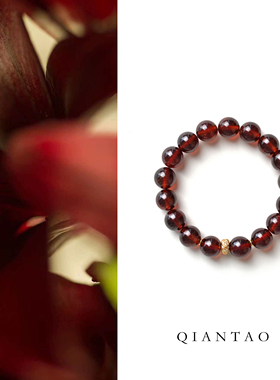 QIANTAO原创「岁岁」6a级高品天然石榴石手串本命年女生手链礼物