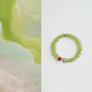 QIANTAO「珠玉」原创中式天然绿玉髓南红多宝手串转运女手链礼物