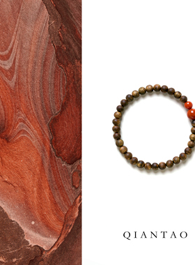 QIANTAO「福禄」原创天然种植奇楠沉香南红手串女生高级手链礼物