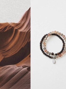 QIANTAO「风涧」原创天然黑金超铜发晶沉香手链水晶招财手串礼物