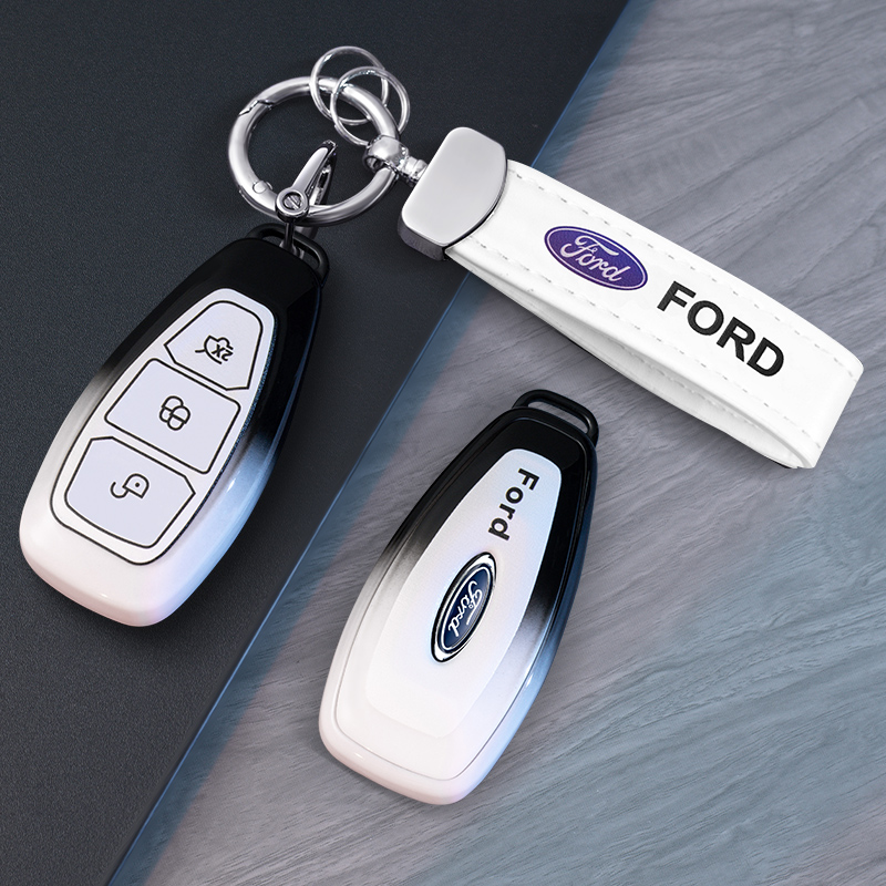 福特福克斯钥匙套翼虎嘉年华翼搏蒙迪欧致胜智能汽车钥匙包壳扣