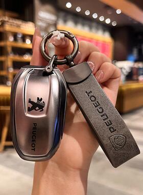 东风标致308钥匙套4008新408/508L女标志3008/5008/e2008车包扣壳