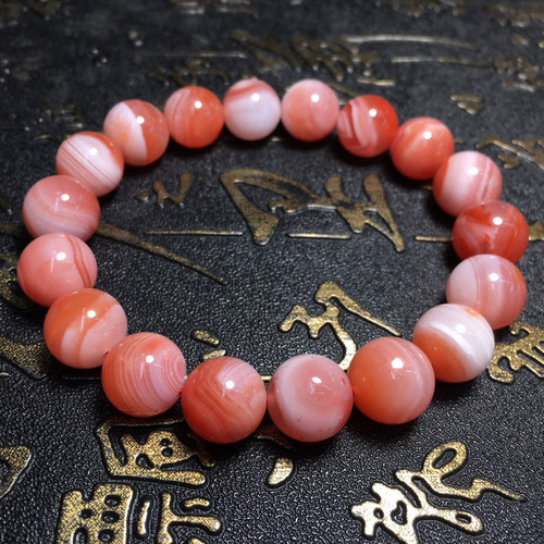 特价处理凉山天然南红玛瑙手串男女款圆珠单圈时尚简约文玩饰品