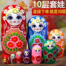 俄罗斯套娃10层特色满洲里哈尔滨冰雪大世界旅游纪念圣诞新年礼物