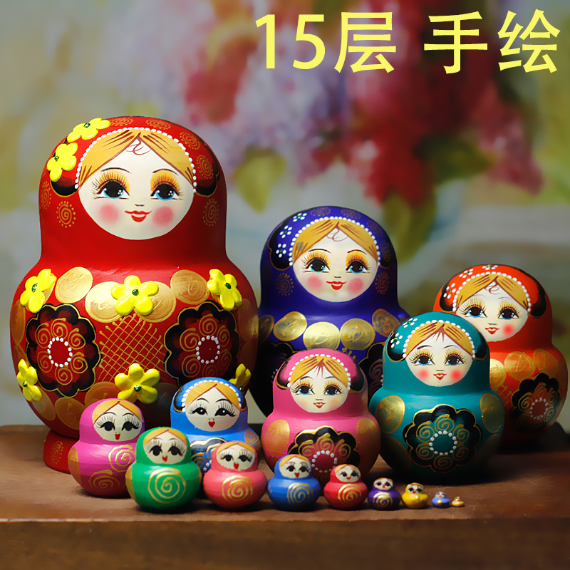 15层俄罗斯套娃哈尔滨冰雪大世界创意旅游纪念特色礼物木玩具