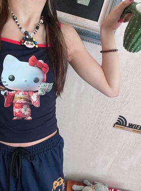 串珠来财女生搞怪黑白色项链