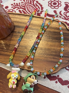 花栗鼠厨师狗手作水晶项链