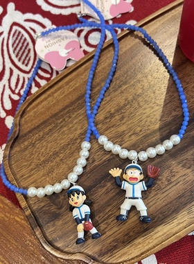 可爱静香大雄蓝色系细链卡通