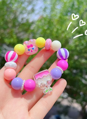 粉色小兔子手链礼物手串饰品