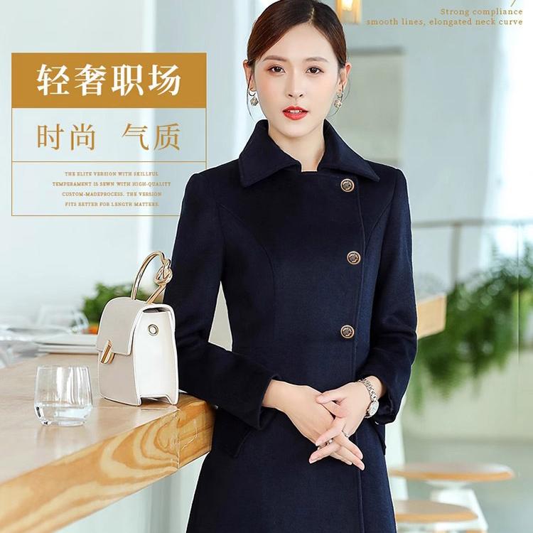 职业装羊毛呢子长款大衣