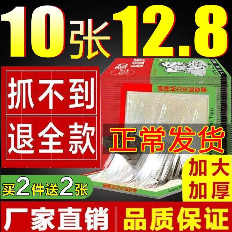 粘鼠板超强力抓大老鼠贴胶家用正品药夹灭捕鼠神器加大加厚一窝端