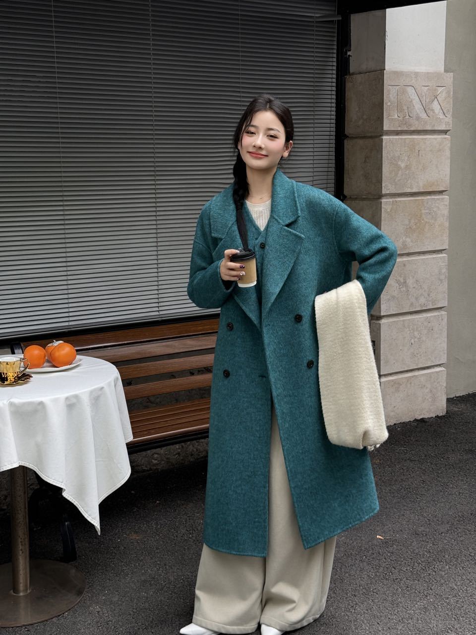 2025秋冬新款双面羊毛大衣女西装款经典爆款高端