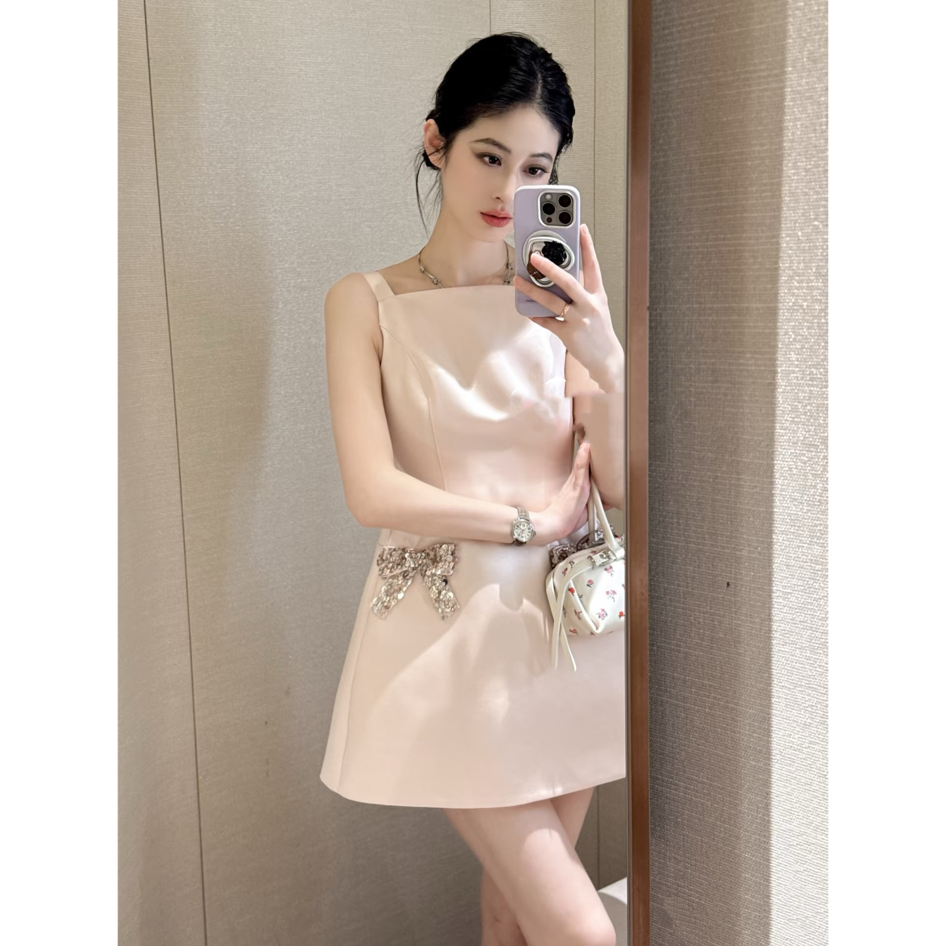 JR 专柜正品 2026春新款 赵露思同款千金甜美吊带连衣裙XSJ1L08D