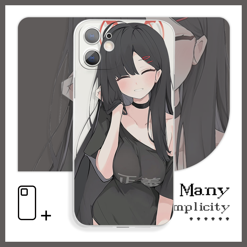 碧蓝档案一花眯眯眼萌系少女心苹果14手机壳适用于苹果15Pro小米14vivoy59荣耀90红米k50iQOO12华为mate50pro