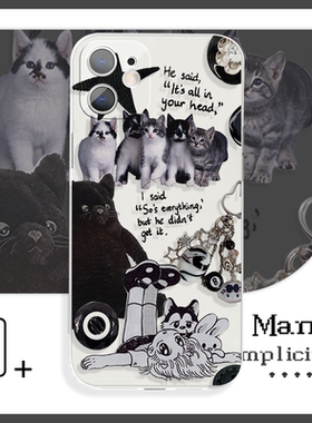 暗黑个性创意拼图卡通创意小众抽象手机壳xR适用于苹果12P小米12vivoy59s荣耀60红米k60iQOO15华为p50一加11