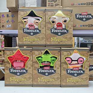 限量爆款fuggler萌莱坞名人系列牙齿怪兽毛绒玩偶乔丹麦当娜