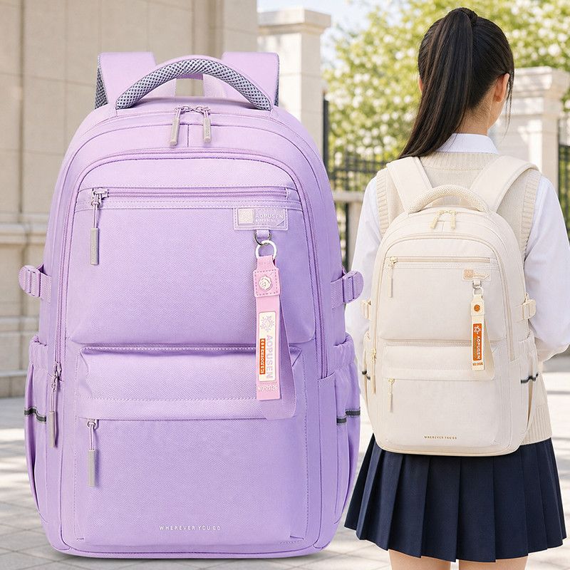 澳普森新款简约百搭背包大学生高中生学生日系书包大容量双肩包