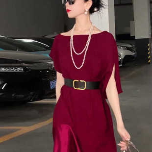 正式 場合輕熟裙子夏 氣場強大女裝 專柜撤回御姐氣質連衣裙2025新款