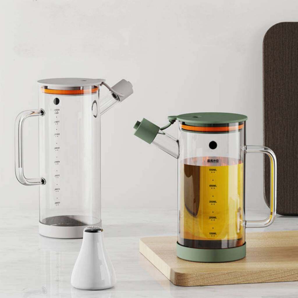 空酒瓶子空瓶高档倒高端圆形大容量玻璃带刻度家用白酒一斤装酒壶