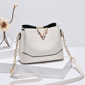 高级感大容量包包女包2024新款 潮时尚 宽肩带斜挎包百搭单肩水桶包