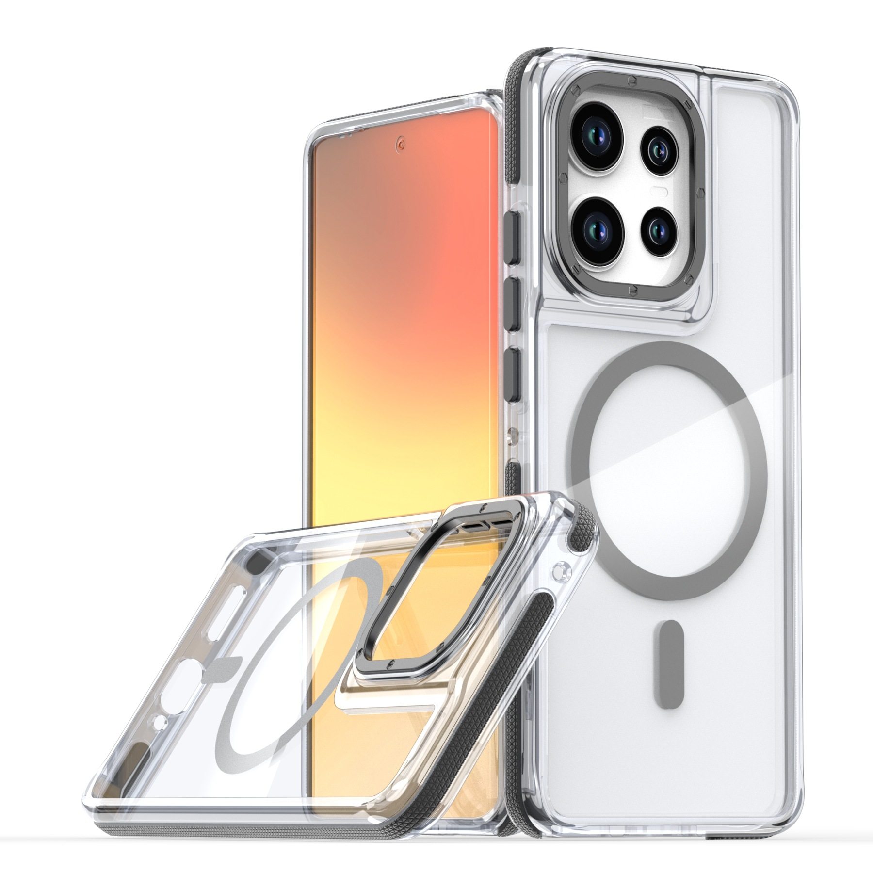 2026MOTO egde60Fusion双色讯彩磁吸手机壳摩托罗拉G86防摔保护套