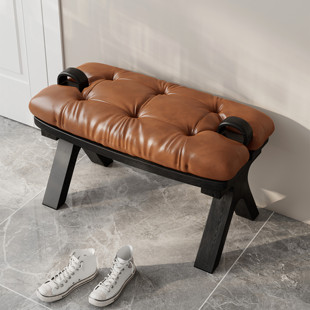 中古风换鞋凳马鞍凳门口家用凳子入户门小矮凳沙发凳卧室床尾凳