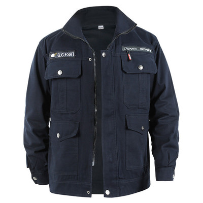 春秋季纯棉长袖上衣多口袋耐磨