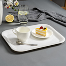 密胺仿瓷茶盘月子餐托盘长方形家用白色水果盘子商用密胺餐厅托盘