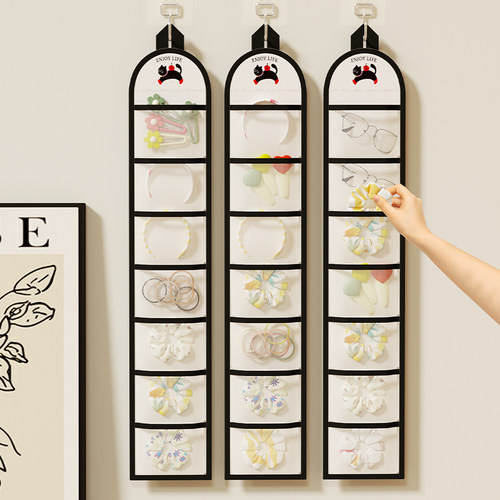发饰收纳挂袋一格一类可视查找