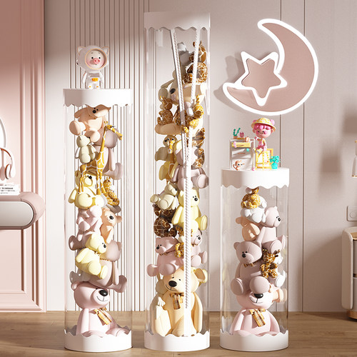 拉链款玩具收纳筒毛绒娃娃收纳桶