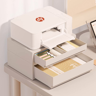 印表机置物架桌面多层收纳整理架办公室桌下可移动影印机专用架