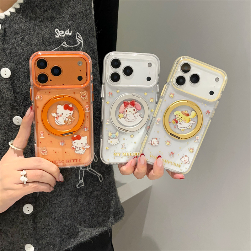 卡通天使三丽鸥支点支架适用iPhone17苹果16ProMax/15/14手机壳女