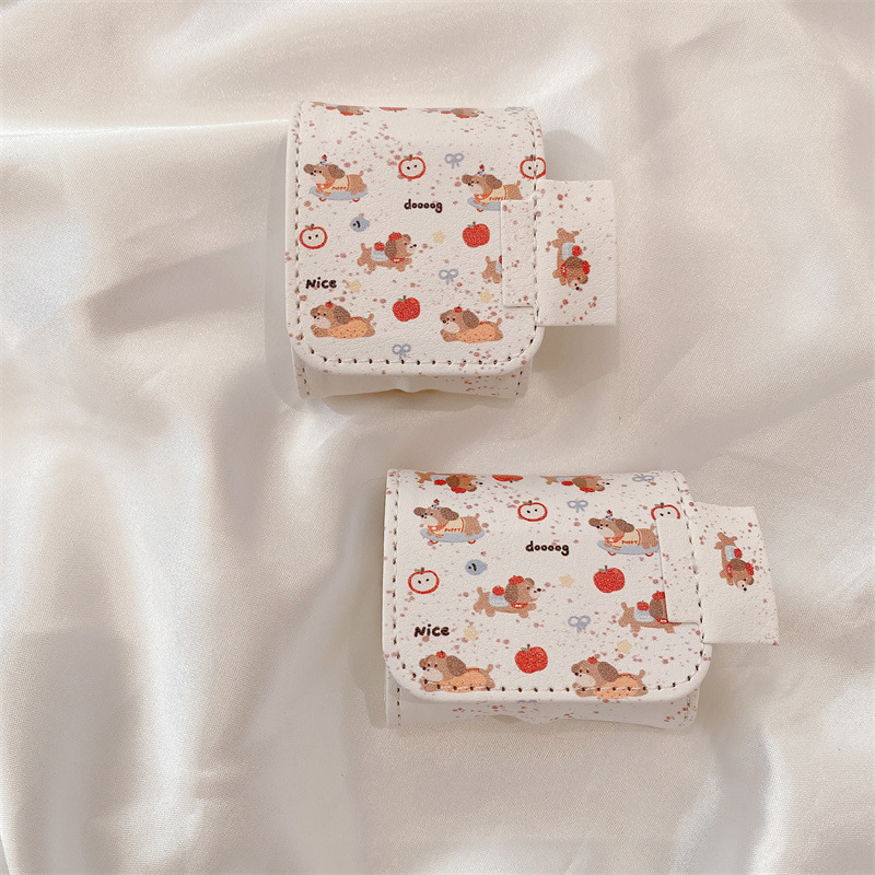 ins泼墨苹果滑板腊肠狗适用Airpods4/pro3耳机保护壳套二三代新款