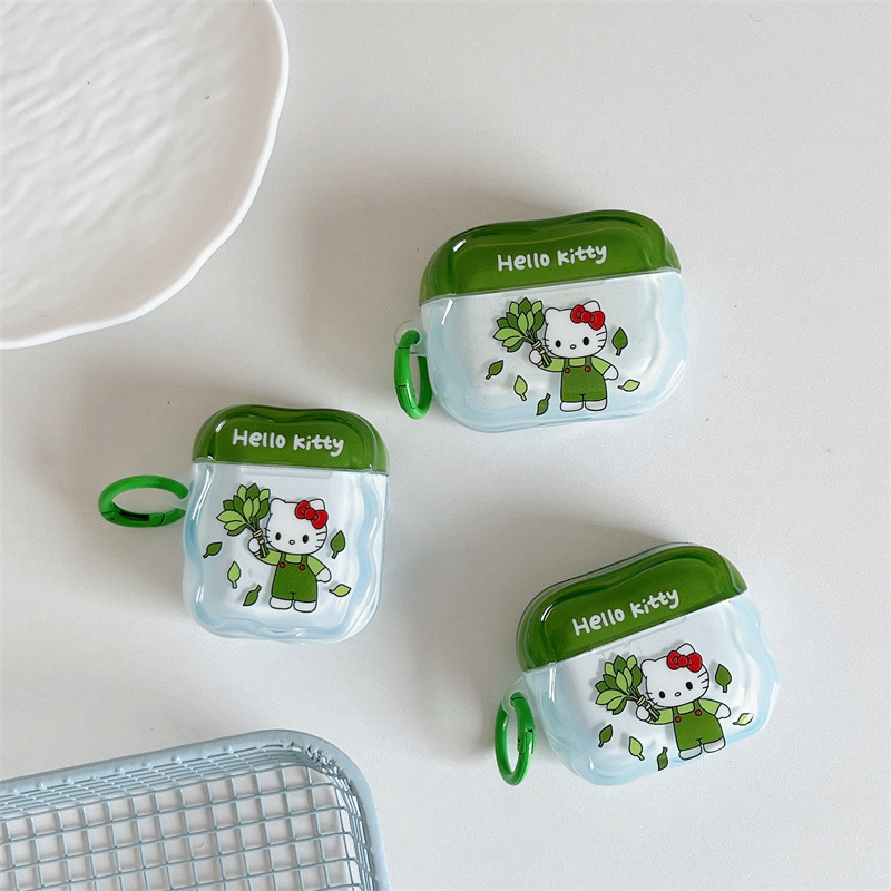 超火新款柚子叶Kitty适用Airpods4/pro3耳机保护壳套二三代小众潮