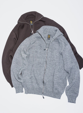 【代购】BATONER 25aw Ua店铺限定 Double face 双层拉链针织衫